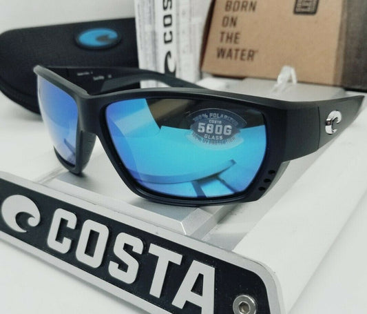 Costa Del Mar TUNA ALLEY sunglasses - Matte Black/Blue 580G