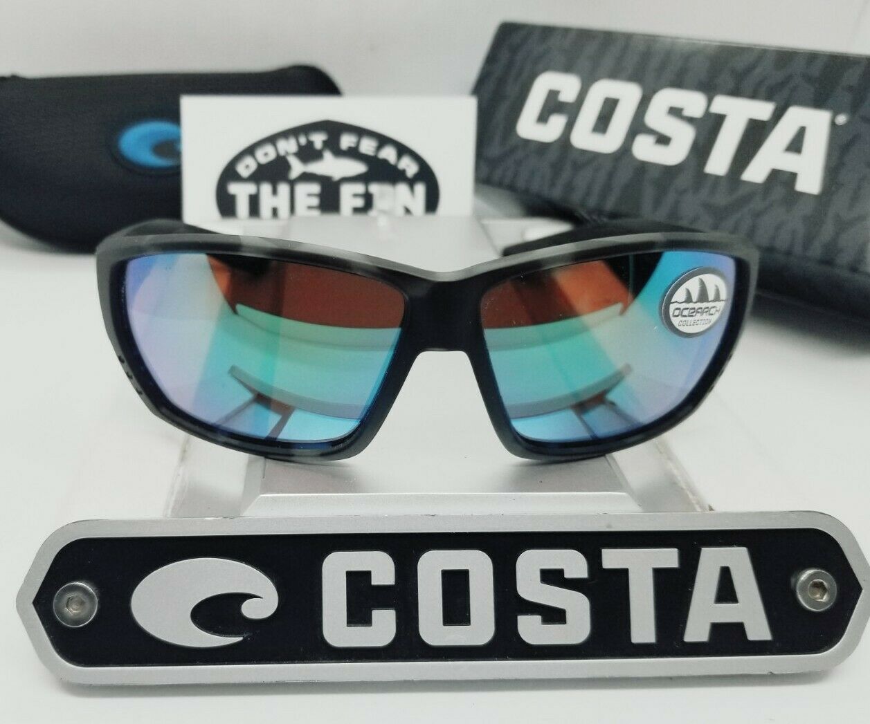 Costa Del Mar TUNA ALLEY sunglasses - OCEARCH - Tiger Shark/green 580G